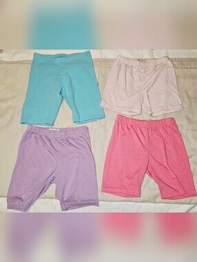 Bundle of 4 Girls Size 7/8 Bike Shorts – Perfect Summer Play Bundle!